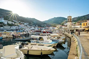 Hydra Prints: Harbour of Hydra Town, Hydra (Ydra), Saronic Islands, Greece