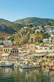 Hydra Prints: Harbour of Hydra Town, Hydra (Ydra), Saronic Islands, Greece