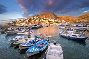 Hydra Prints: Harbour of Hydra Town, Hydra (Ydra), Saronic Islands, Greece