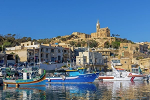 Yacht Prints: The Harbour at Mgarr, Gozo, Malta, Southern Europe