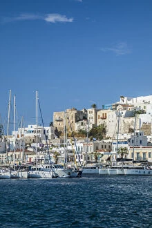 Images Dated 19th June 2019: Harbour of Naxos Town, Naxos, Cyclade Islands, Greece