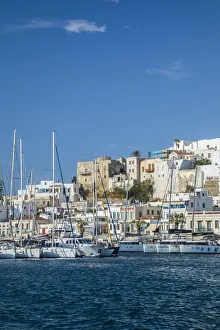 Images Dated 19th June 2019: Harbour of Naxos Town, Naxos, Cyclade Islands, Greece