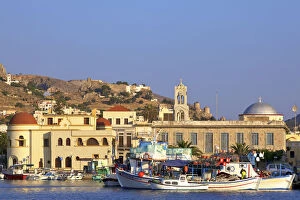 Images Dated 27th July 2015: Harbour At Pothia, Kalymnos, Dodecanese, Greek Islands, Greece, Europe