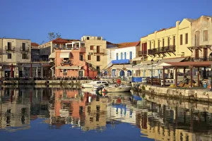 The Harbour at Rethymno, Rethymno, Crete, Greek Islands, Greece, Europe