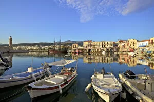 Fishing Boats Gallery: The Harbour at Rethymno, Rethymno, Crete, Greek Islands, Greece, Europe
