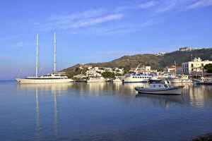 Images Dated 27th July 2015: Harbour At Skala, Patmos, Dodecanese, Greek Islands, Greece, Europe