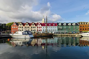 The harbour in Torshavn. Streymoy, Faroe Islands