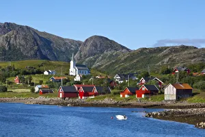 Rorbuer Prints: The harbour town of Malnes, Vesteralen, Nordland, Norway