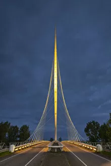 Images Dated 24th May 2022: The Harp Bridge, (Santiago Calatrava Architect), Hoofddorp, Holland, Netherlands