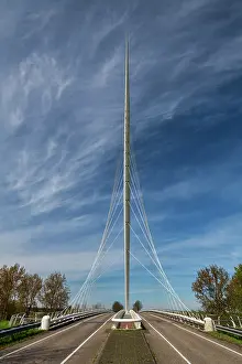 Cirrus Prints: The Harp Bridge, (Santiago Calatrava Architect), Hoofddorp, Holland, Netherlands
