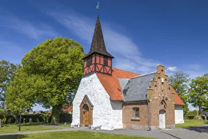 Denmark Prints: Hasle Church in west Bornholm, Denmark