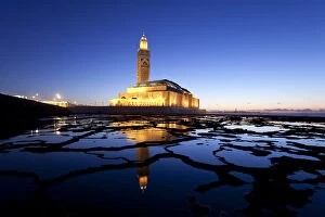 Hassan II Mosque, the third largest mosque in the world, Casablanca, Morocco, North