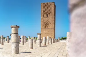Arab Culture Prints: Hassan Tower and old columns, Rabat, Morocco