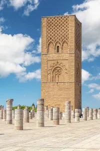 Arab Culture Prints: Hassan Tower and ruined colonnade, Rabat, Morocco