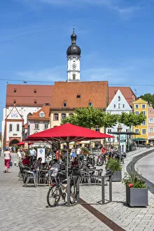 Hauptplatz square, Landsberg am Lech, Bavaria, Germany
