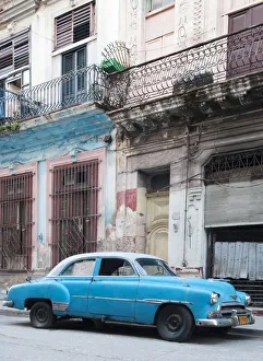 Automobiles Prints: Havana, Cuba, Caribbean