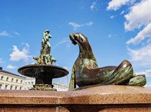 Havis Amanda Fountain, Kauppatori Market Square, Helsinki, Uusimaa County, Finland
