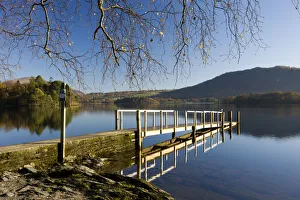 Hawes End Landing Stage jetty on Derwent Water, Lake District National Park, Cumbria Hawes End Landing Stage jetty on Derwent Water, Lake District National Park, Cumbria