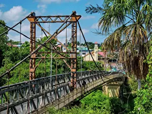 San Ignacio Prints: Hawkesworth Bridge over the Macal River, San Ignacio, Cayo District, Belize