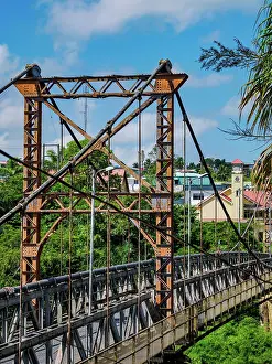 San Ignacio Prints: Hawkesworth Bridge over the Macal River, San Ignacio, Cayo District, Belize