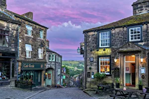 West Yorkshire Prints: Haworth at Sunset, West Yorkshire, England