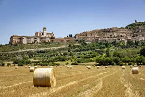 Hay bales in Assisi, Umbria, Italy
