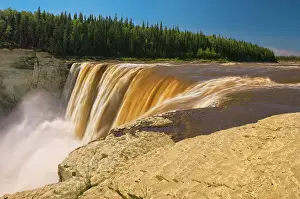 Northern Canada Prints: Hay River at Alexandra Falls on the Waterfalls Route (Highway) (Mackenzie Highway) Twin Falls Gorge Territorial Park