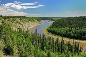 Northern Canada Prints: The Hay River and the boreal forest (Mackenzie Highway) Enterprise