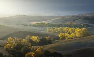 Asciano Prints: A hazy morning and an incoming storm provided some splendid contrasts to highlight the countryside views of the Val d