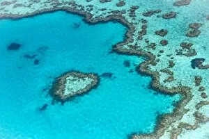 Images Dated 20th September 2016: Heart reef in the Great Barrier Reef from above, Queensland, Australia