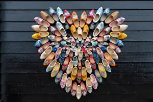 Shape Prints: Heart-shaped Collection of Clogs, Zaanse Schans Museum, Holland, Netherlands