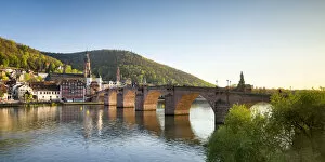 Images Dated 9th April 2017: Heidelberg Old Bridge and Neckar river in spring, Baden-Wurttemberg, Germany