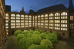 Heidelberg University library at night, Baden-Wurttemberg, Germany