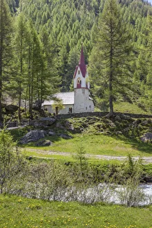 Pilgrimage Church Prints: Heilig-Geist Church in Kasern, Rear Ahrntal, South Tyrol, Italy