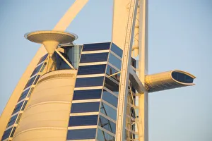 Comtemporary Prints: Helicopter pad on the Burj Al Arab hotel, Jumeirah, Dubai, United Arab Emirates