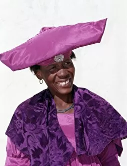 Smiling Gallery: An Herero woman in traditional attire