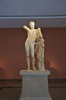 Images Dated 20th July 2018: Hermes and the Infant Dionysus at the Archaeological Museum of Olympia, Arcadia, The