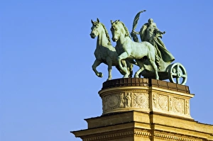 Stone Statues Prints: Heroes Square Chariot Statue