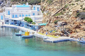 Images Dated 28th July 2023: Heronissos fishing village, high angle view, Heronissos, Sifnos Island, Cyclades Islands, Greece