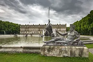 Herrenchiemsee New Palace or Neues Schloss Herrenchiemsee, Herreninsel, Bavaria, Germany