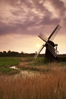 Herringfleet Windpump at Sunrise, Suffolk, England