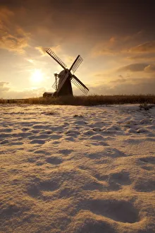 Herringfleet Mill in Winter, Suffolk, England
