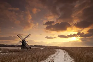 Herringfleet Mill in Winter, Suffolk, England