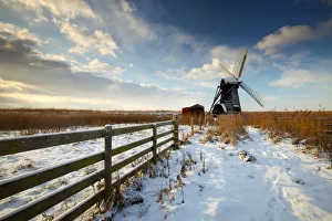 Herringfleet Mill in Winter, Suffolk, England
