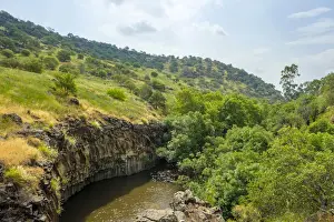 The Hexagon Pool ‎(Breichat HaMeshushim) in the Nahal Meshushim Reserve, part of the Yehudiya Forest Nature Reserve, central Golan Heights