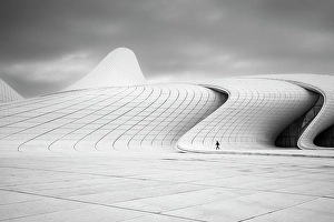 Black And White Prints: Heydar Aliyev Center, Baku, Azerbaijan