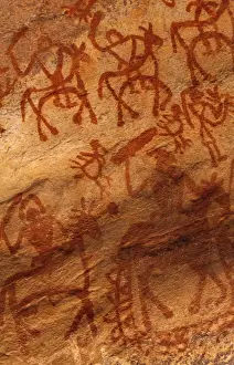 Art Work Prints: Hidden away in rocky overhangs in a ten kilometer stretch of hillside
