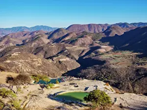 Formation Prints: Hierve el Agua pools at sunset