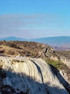 Formation Prints: Hierve el Agua at sunset, San Lorenzo Albarradas, Oaxaca State, Mexico