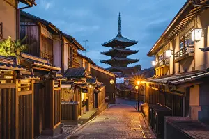 Higashiyama district (old town) and Yasaka Pagoda in Hokanji temple, Kyoto, Kansai region